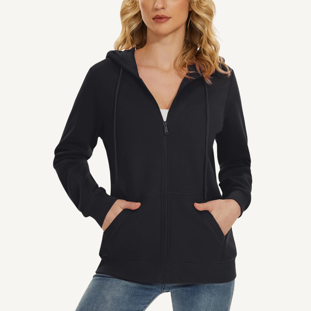 Women's Fleece-Lined Full-Zip Outdoor Hoodie