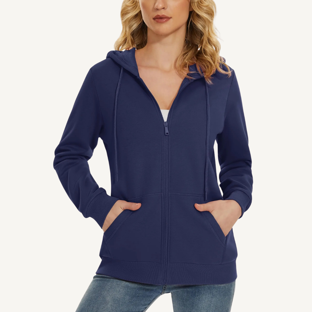 Women's Fleece-Lined Full-Zip Outdoor Hoodie