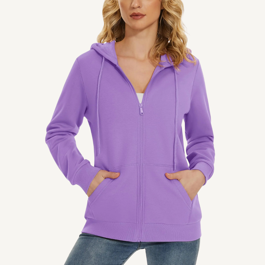 Women's Fleece-Lined Full-Zip Outdoor Hoodie