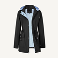 Women's Water-Resistant Hooded Long Jacket